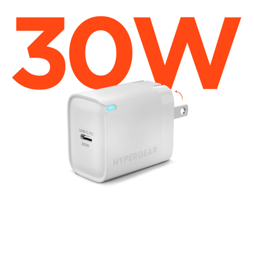 HyperGear 30W USB-C PD 快速充電器 | PPS智慧防熱保護 支援iPhone/Samsung/MacBook | Fast Wall Charger