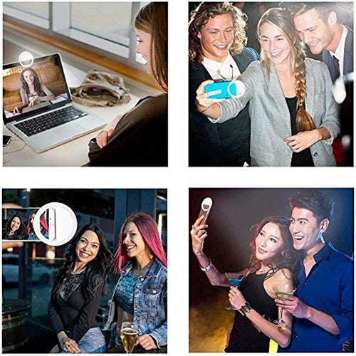 Portable Selfie LED Ring Light Clip-On | 3 Lighting Modes | Phone & Tablet