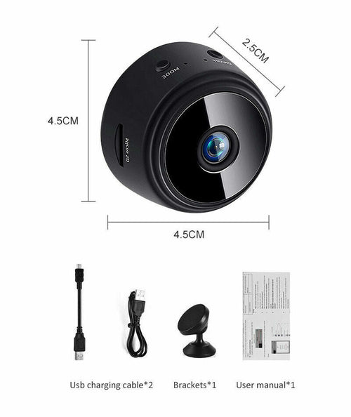 1080P 迷你無線監視攝影機 | WiFi 遠端監控 夜視 磁吸安裝 | Mini Hidden Camera