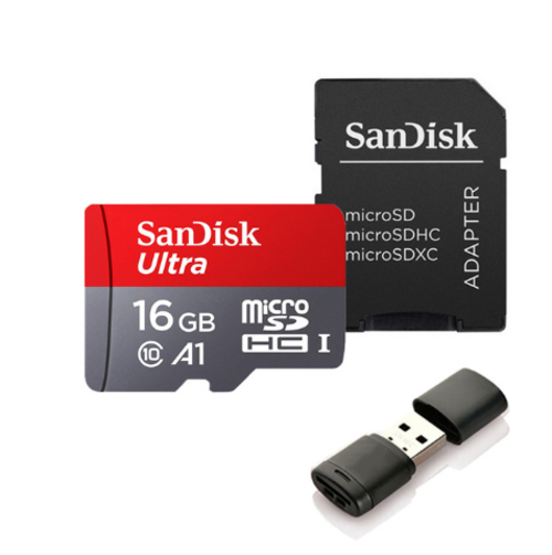 SanDisk Ultra MicroSD Card with Adapter & USB Reader | 16GB / 32GB / 64GB / 128GB