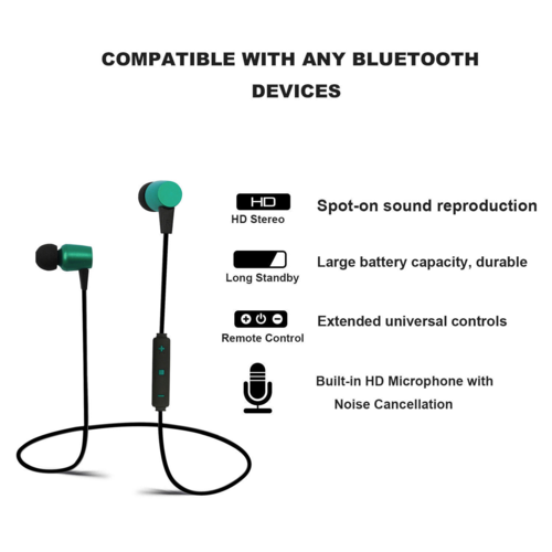 迷你入耳式無線運動藍牙耳機（含麥克風）| Mini Wireless Sports Bluetooth Earbuds with Mic