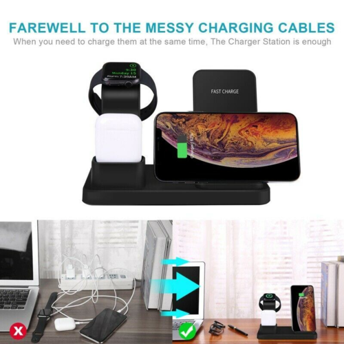三合一無線充電座 | 適用 iPhone / Apple Watch / AirPods | 10W 快充 | 3-in-1 Wireless Charging Pad