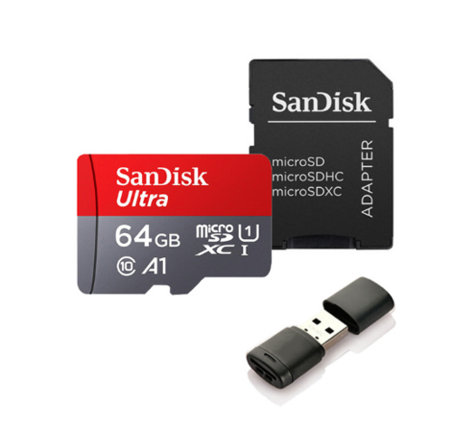SanDisk Ultra MicroSD Card with Adapter & USB Reader | 16GB / 32GB / 64GB / 128GB