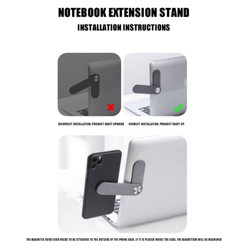磁吸折疊筆電手機支架 | Magnetic Folding Phone & Laptop Stand｜多向調節 攜帶方便