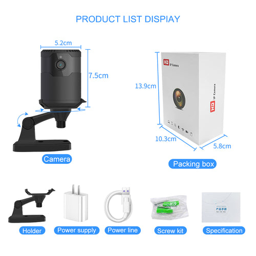 1080P 迷你 WiFi 監視攝影機 | 夜視 10公尺 動態偵測 雲端儲存 | Mini IP Camera