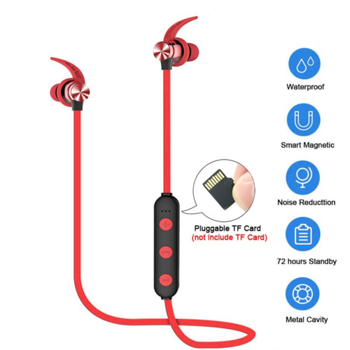 磁吸式運動藍牙耳機（支援TF卡/FM收音機）| Magnetic Sports Bluetooth Headset | TF Card & FM Radio