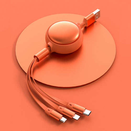 三合一伸縮充電線 | Lightning + Type-C + Micro USB 鋁合金耐用款