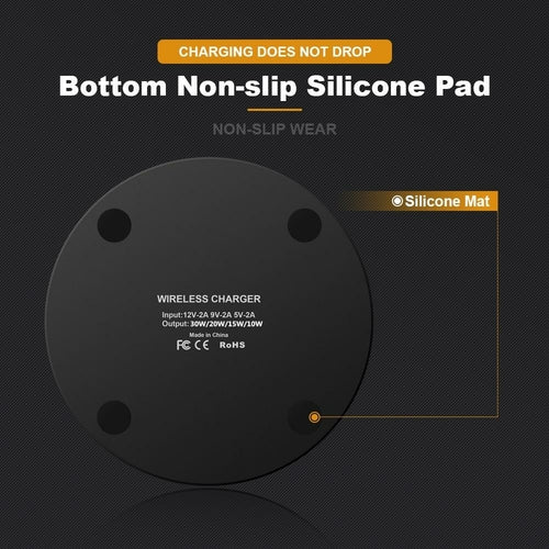 Dragon W9 30W 無線充電板 | 超薄 6.5mm iPhone 15 支援 USB-C | Wireless Charging Pad