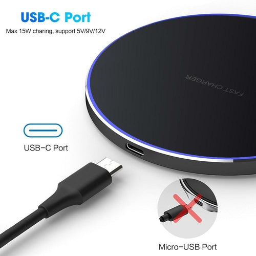 Dragon W9 30W 無線充電板 | 超薄 6.5mm iPhone 15 支援 USB-C | Wireless Charging Pad